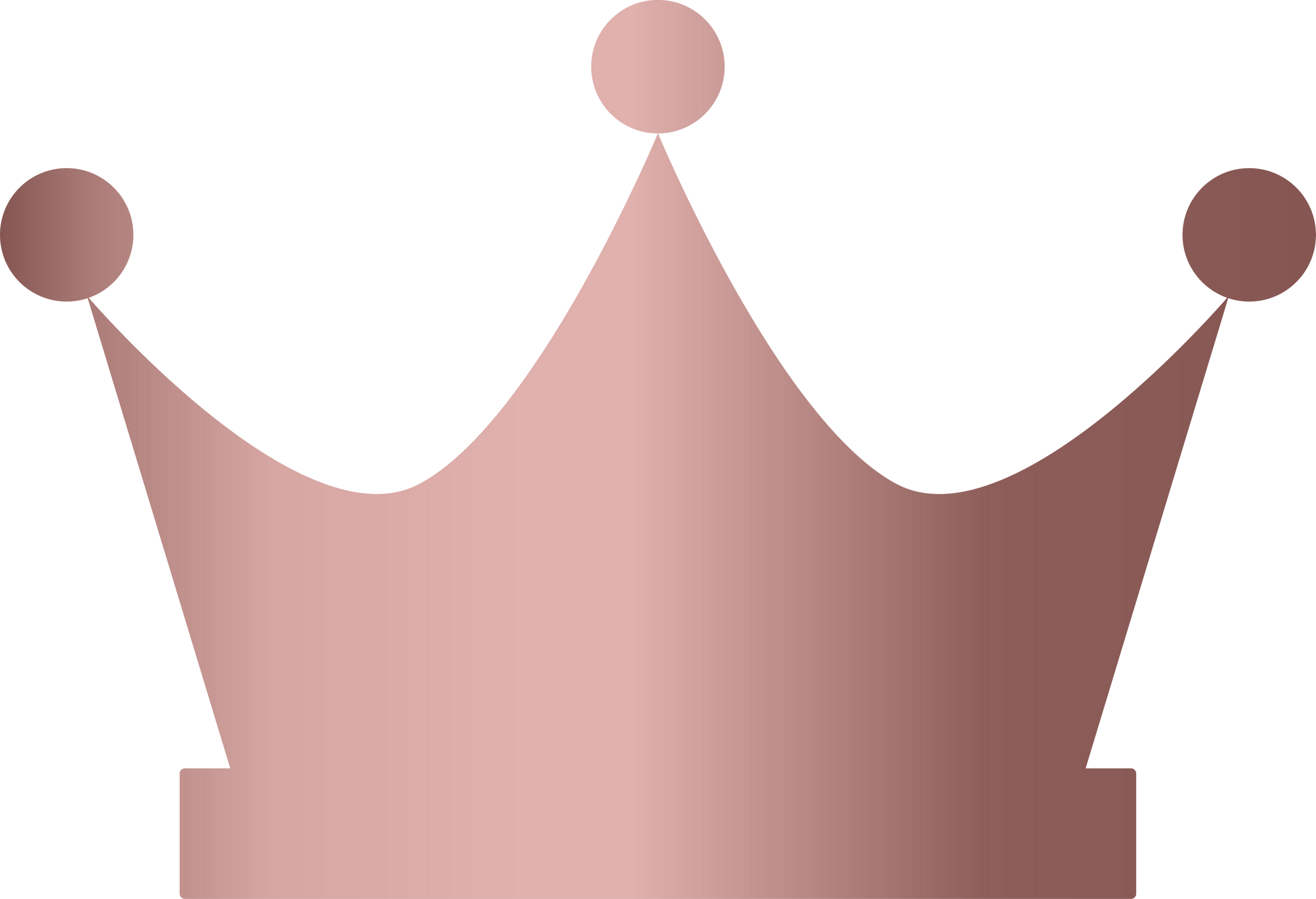 Crown with rose gold effect